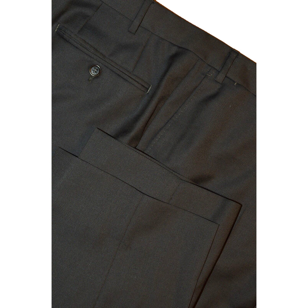 CURRENT CANALI Italy Men's Dark Brown 100% Wool Dress Pants 40 x 28.5